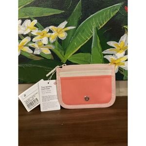 Lululemon True Identity Card Case Pink Mist/White Opal Raspberry Cream New